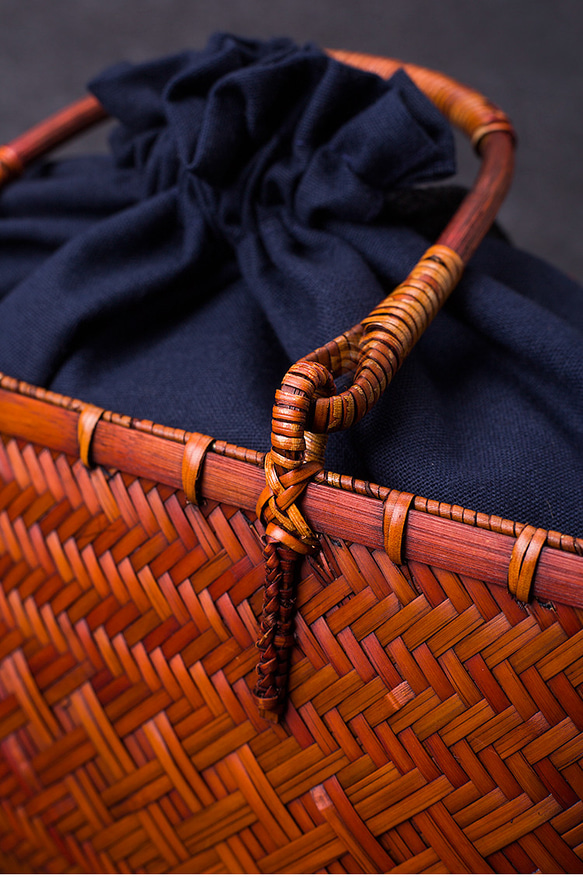 竹かご鞄 大 ハンドバッグ 買い物かご大 竹かご かごバッグ バスケットかご 竹製品 レトロ 茶道茶セット収納袋 和風 