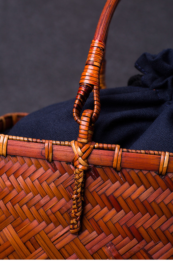 竹かご鞄 大 ハンドバッグ 買い物かご大 竹かご かごバッグ バスケットかご 竹製品 レトロ 茶道茶セット収納袋 和風 
