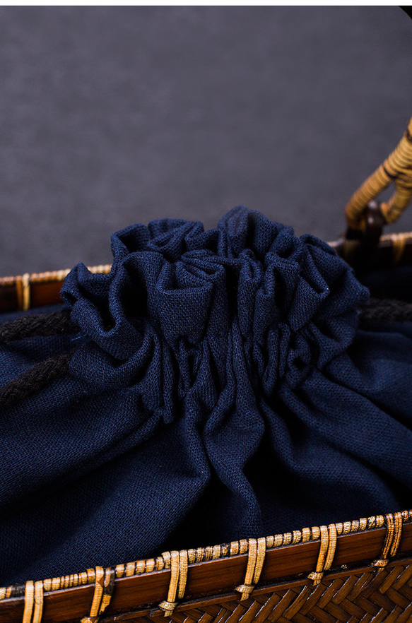 竹かご鞄 大 ハンドバッグ 買い物かご大 竹かご かごバッグ バスケットかご 竹製品 レトロ 茶道茶セット収納袋 和風 パラコード編みワンハンドル・かごバック・ミズイロ RI2557092914(19400円)