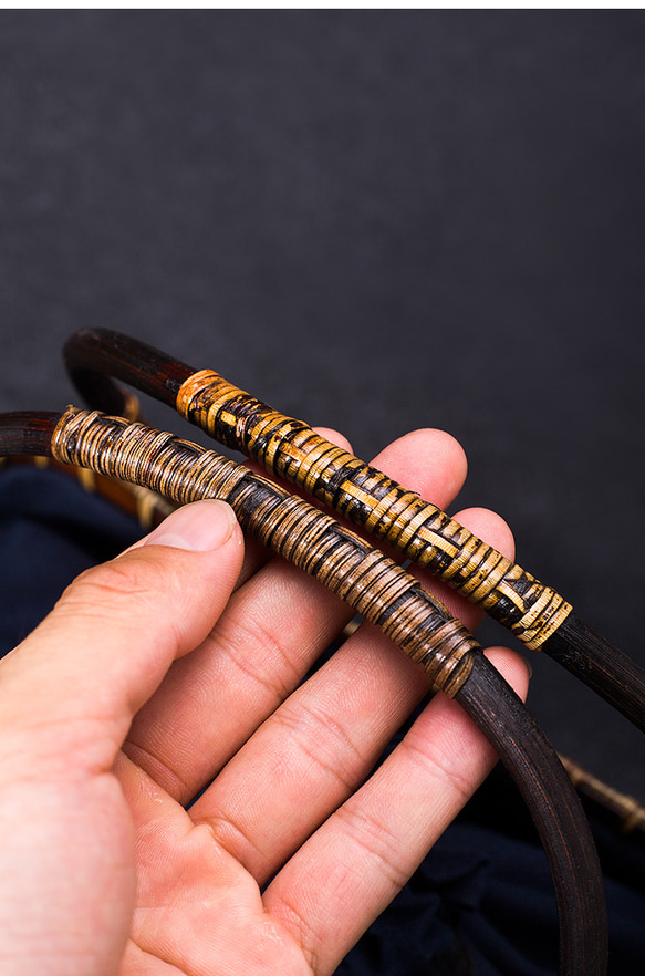 竹かご鞄 大 ハンドバッグ 買い物かご大 竹かご かごバッグ バスケットかご 竹製品 レトロ 茶道茶セット収納袋 和風 パラコード編みワンハンドル・かごバック・ミズイロ RI2557092914(19400円)