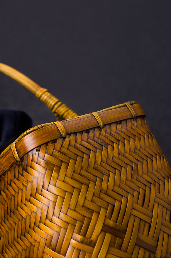 竹かご鞄 大 ハンドバッグ 買い物かご大 竹かご かごバッグ バスケットかご 竹製品 レトロ 茶道茶セット収納袋 和風 