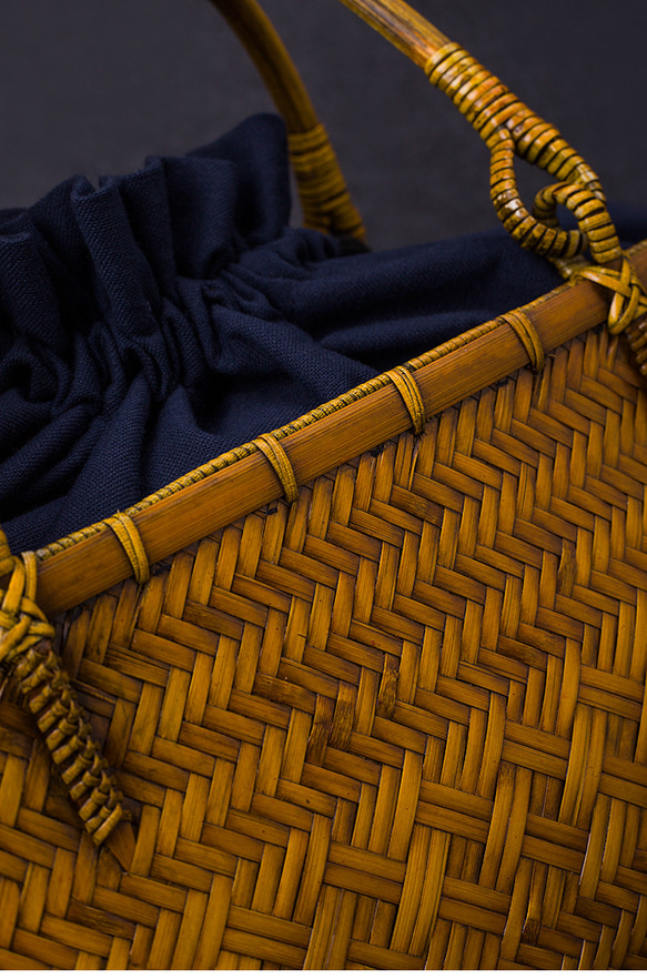 竹かご鞄 大 ハンドバッグ 買い物かご大 竹かご かごバッグ バスケットかご 竹製品 レトロ 茶道茶セット収納袋 和風 
