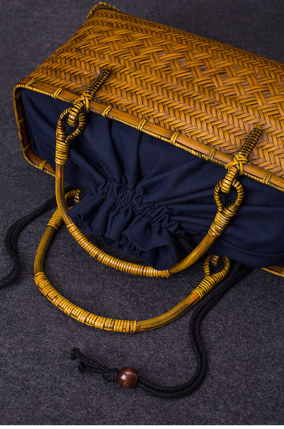 竹かご鞄 大 ハンドバッグ 買い物かご大 竹かご かごバッグ バスケットかご 竹製品 レトロ 茶道茶セット収納袋 和風 