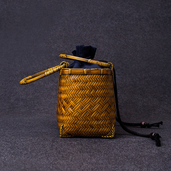 竹かご鞄 大 ハンドバッグ 買い物かご大 竹かご かごバッグ バスケットかご 竹製品 レトロ 茶道茶セット収納袋 和風 