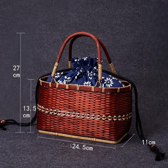 竹かご鞄 大 ハンドバッグ 買い物かご大 竹かご かごバッグ バスケットかご 竹製品 レトロ 茶道茶セット収納袋 和風 竹かご鞄 和風 N1431909729(10920円)