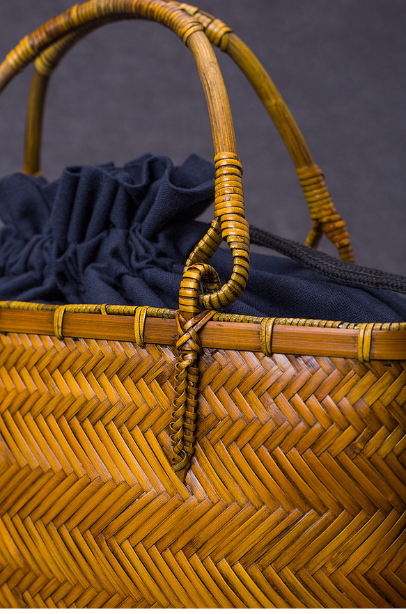 竹かご鞄 大 ハンドバッグ 買い物かご大 竹かご かごバッグ バスケットかご 竹製品 レトロ 茶道茶セット収納袋 和風 