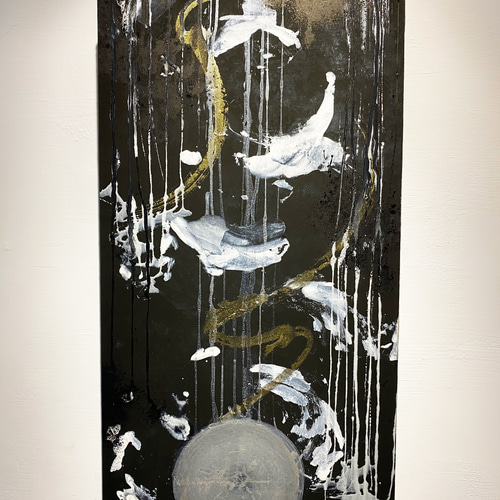 ○ 宋橋教会 ○ ｜オリジナル抽象水墨画｜《夜明け前》 絵画 由夏左伊