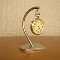 再販　懐中時計スタンド　ラッピング　名入れ　ラッピング　懐中時計スタンド　カーブ支柱が特徴です 2枚目の画像