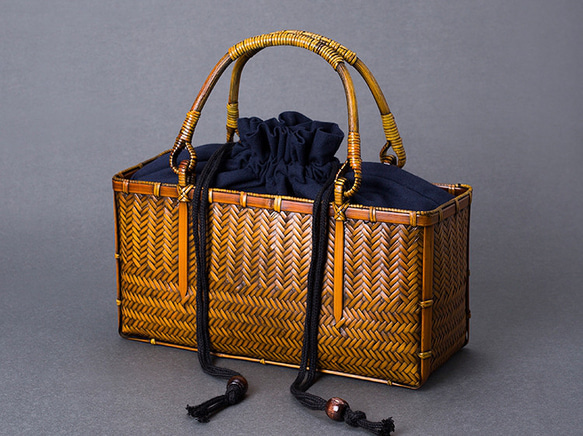 竹かご鞄 大 ハンドバッグ 買い物かご大 竹かご かごバッグ バスケットかご 竹製品 レトロ 茶道茶セット収納袋 和風 