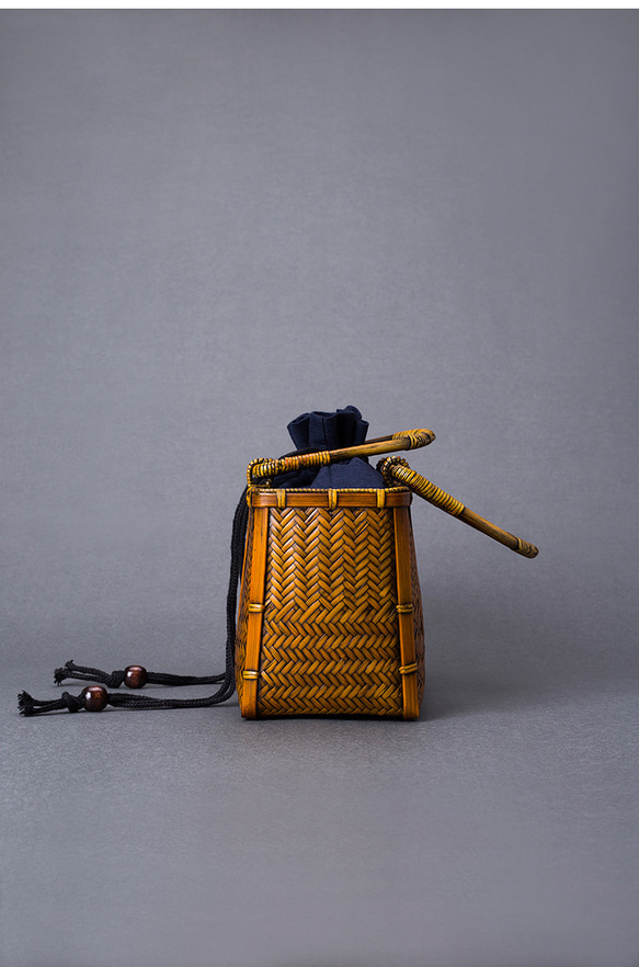 竹かご鞄 大 ハンドバッグ 買い物かご大 竹かご かごバッグ バスケットかご 竹製品 レトロ 茶道茶セット収納袋 和風 