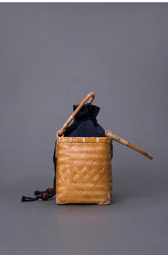 竹かご鞄 大 ハンドバッグ 買い物かご大 竹かご かごバッグ バスケットかご 竹製品 レトロ 茶道茶セット収納袋 和風 