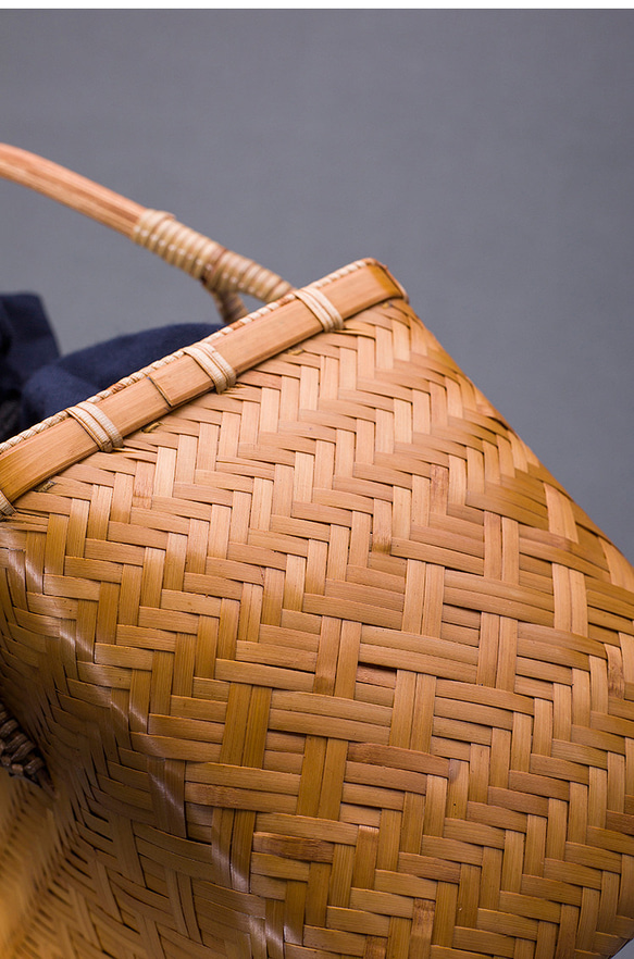竹かご鞄 大 ハンドバッグ 買い物かご大 竹かご かごバッグ バスケットかご 竹製品 レトロ 茶道茶セット収納袋 和風 