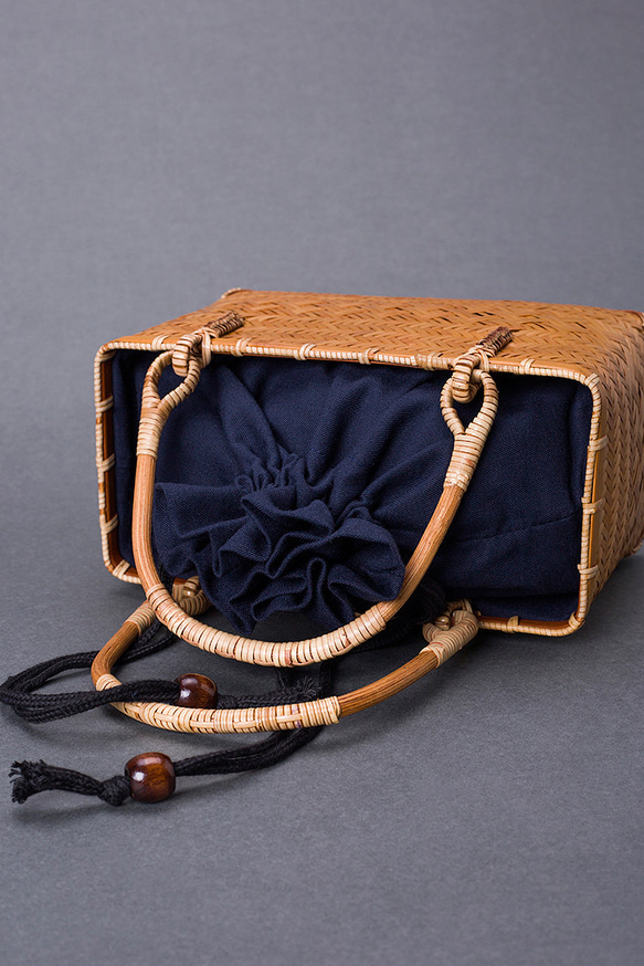 竹かご鞄 大 ハンドバッグ 買い物かご大 竹かご かごバッグ バスケットかご 竹製品 レトロ 茶道茶セット収納袋 和風 