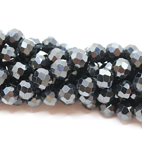 AG-Beads-144　天然石 小粒 連材 ブラックスピネル 約4mm 1連 約38cm 3枚目の画像