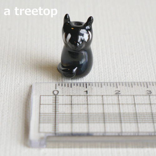 創作トンボ玉 猫 アートガラスのジュエリー cat ペンダント