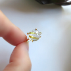 10 毫米美麗的“金發晶石英”凸圓面戒指 第6張的照片