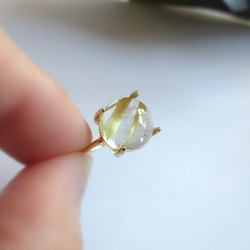 10 毫米美麗的“金發晶石英”凸圓面戒指 第7張的照片