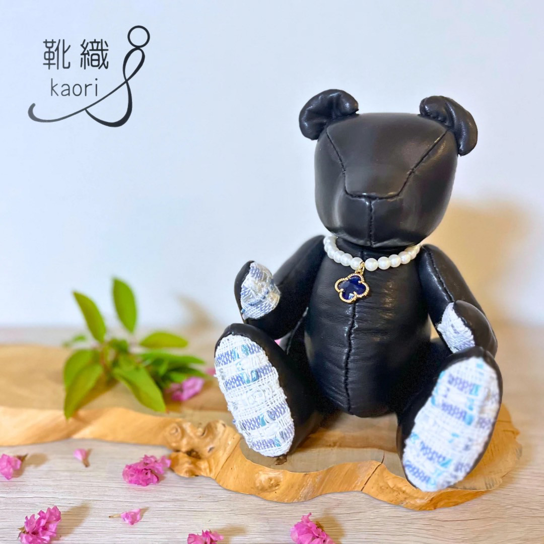 テディベア/革製 クマのぬいぐるみ【1点物】 ぬいぐるみ テディベア/革製 クマのぬいぐるみ【1点物】 ぬいぐるみ