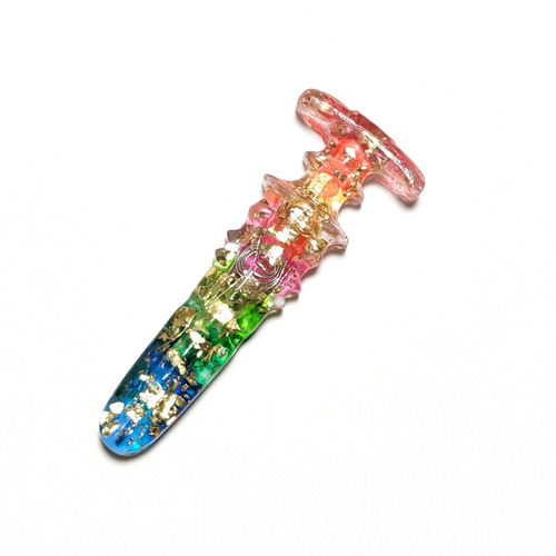 天使の靈氣入り！《勾玉（大）陰陽2個セット≫【黄色】三種の神器の