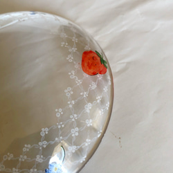 イチゴとレース模様の１２ｃｍペア小皿 8枚目の画像