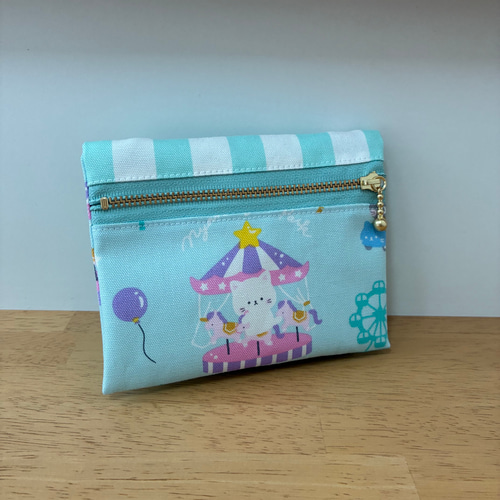 移動ポケット☆フタにファスナー付き☆ハンドメイド☆女の子☆男の子