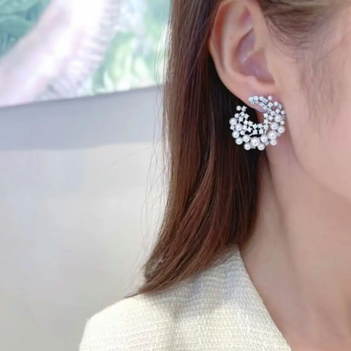♥︎N's_Shop♥︎ 大ぶりピアス。ハンドメイドピアス ae6bcba5b3ab63f4fe1ce7802031c5