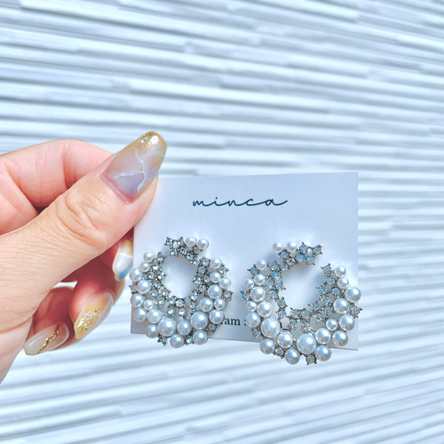 ♥︎N's_Shop♥︎ 大ぶりピアス。ハンドメイドピアス ae6bcba5b3ab63f4fe1ce7802031c5
