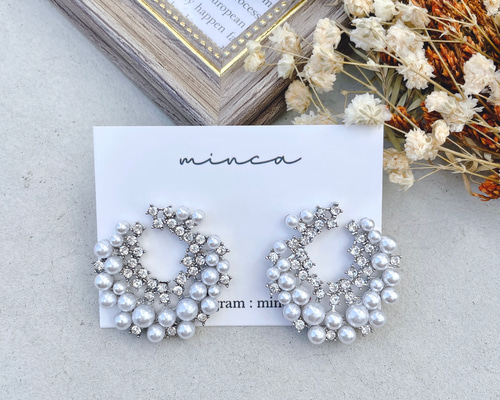 ♥︎N's_Shop♥︎ 大ぶりピアス。ハンドメイドピアス ae6bcba5b3ab63f4fe1ce7802031c5