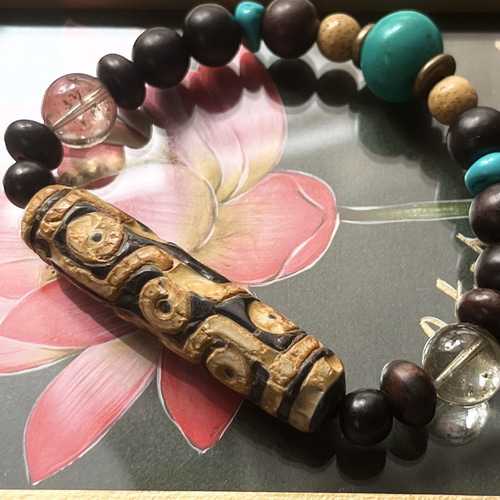 特別出品 開光 九眼天珠 ブレスレット dzi * ΚΑйON * 通販 特別出品 開光 九眼天珠 ブレスレット dzi * ΚΑйON * 通販