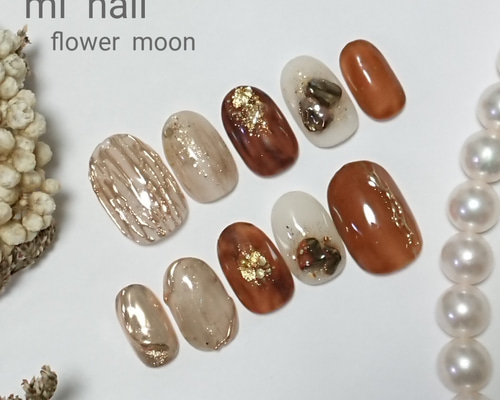 brown ニュアンス ネイルチップ ブラウン系ニュアンスネイル ネイルチップ（つけ爪） Nail room