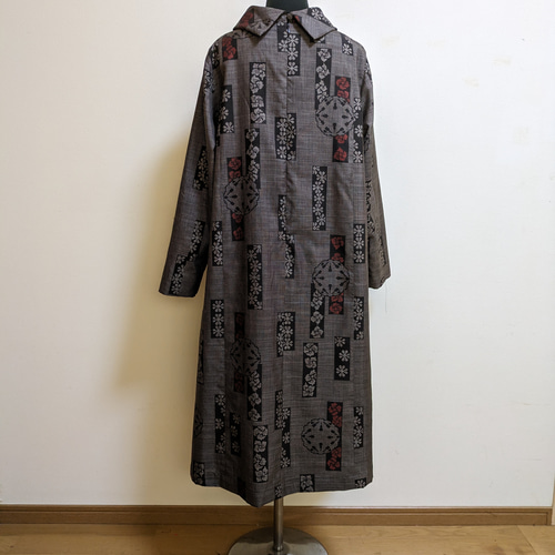 SOLD 着物リメイク ワンピース 大島紬 L〜LL ワンピース さら