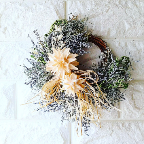 くるくるグリーンのナチュラルリース リース toriwreath 通販｜Creema 