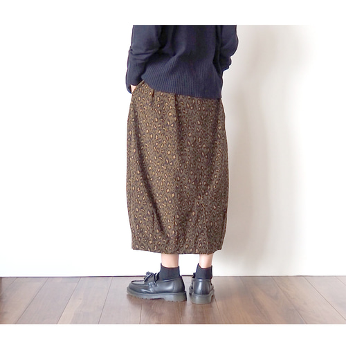 美品　ダイアグラム　25年　チュールバルーンスカート　レオパード柄 美品 ダイアグラム 25年 チュールバルーンスカート レオパード柄 美品