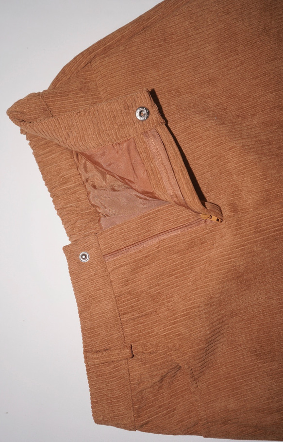 Corduroy Jacket＋Skirt 2P SET UP light brown セットアップ ブラウン レトロ 15枚目の画像