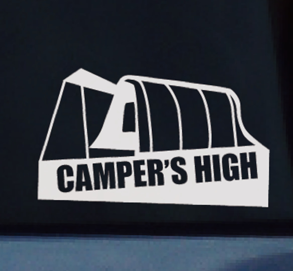 アウトドア　シェルターテントのカッティングステッカー　室内・屋外用　車・キャンプギア・PCなどのワンポイントに 人気・おすすめ｜多用途・生活用品におすすめ キャンペーン中 即納