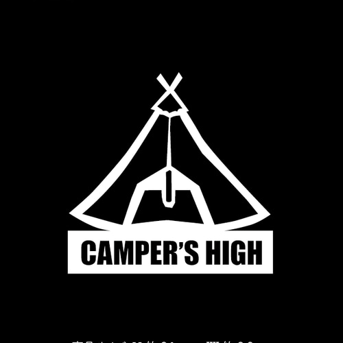 アウトドアギア テントのカッティングステッカー 室内・屋外用 車