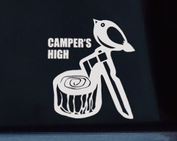 キャンプ　アウトドア　カッティングステッカー キャンプ アウトドア カッティングステッカー ロゴ 選べる4サイズ