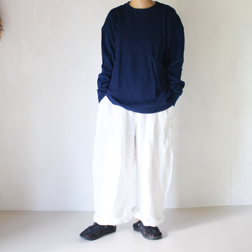 SA-maru / 群青色 /藍染ワッフルサーマルニット カットソー ISTIST