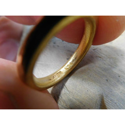 鍛造 結婚指輪 純金 24k 24金 k24 シンプル 甲丸 3mm つや消し マット加工 11枚目の画像