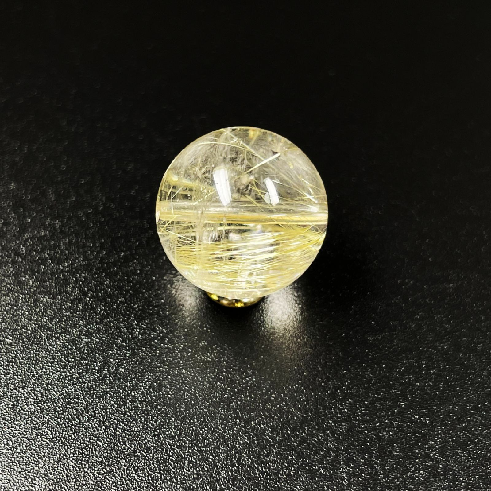 鋭い金針が美しい】14ミリ 一点物 1粒売り ゴールドルチル