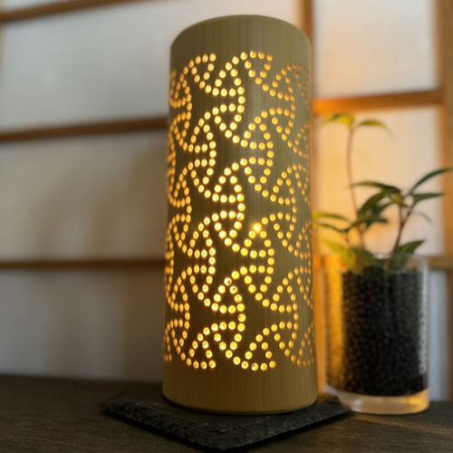 竹伝喜ーちくでんきーミニ ◇丸毘沙門◇ おしゃれな間接照明 竹灯籠