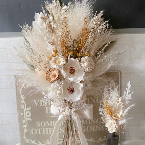 パームフラワーのナチュラルブーケセット♡ （Charme de bouquet 