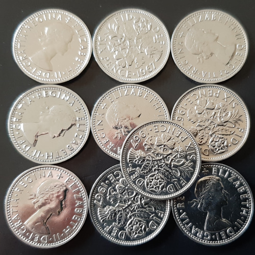 エリザベス女王の英国の幸せのシックスペンス 100枚セット イギリス