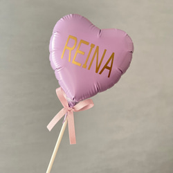 ミニバルーンスティック　パステルハート 3枚目の画像