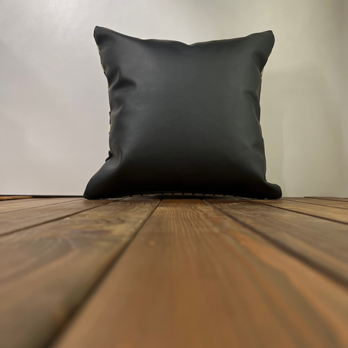 クッションカバー】【椅子生地使用】【トルコ製】黒ベージュドット× 本