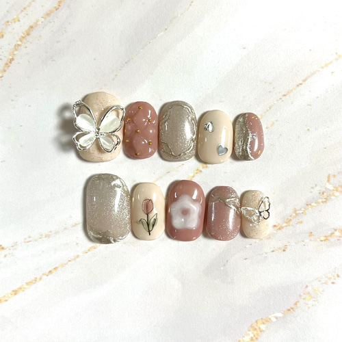 ネイルチップ　専用出品 再販…】桜ネイルチップ ネイルチップ（つけ爪） Lily Nail 通販