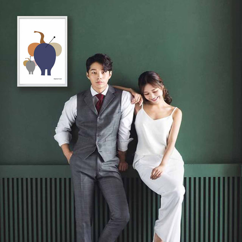 ゾウさんのお尻 イラスト ポスター A4 A3 A2 A1 アートポスター アート