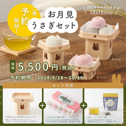 お月見うさぎセット中サイズ【予約販売 10月10日まで】 和菓子