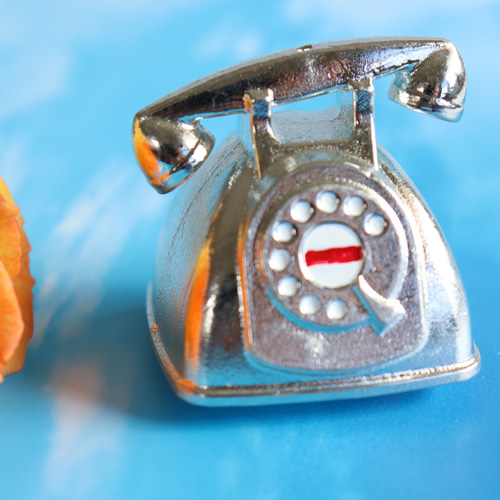 昭和レトロな電話機 温度計付き ペーパーウェイト ｢すずのスズ