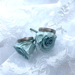 「夜空に煌めくエメラルドブルー」リング ステンレス 結婚指輪 誕生石 刻印 記念日 クリスマス〔単品価格〕 3枚目の画像